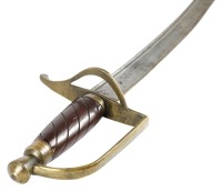 Desirable American Short Saber with Scabbard & Silver Spoon Attributed To Jeremiah Snow - 3