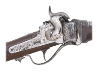 Interesting Cased & Silver-Plated Sharps New Model 1859 Percussion Carbine with Knife & Accessories - 3