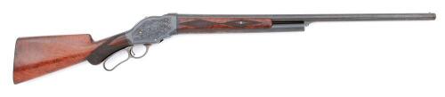 Rare Early Winchester Model 1887 Deluxe Lever Action Shotgun with Stunning Game Scene Engraving