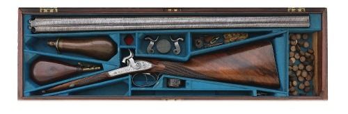 Fine Cased Joseph Manton Percussion Double Fowler