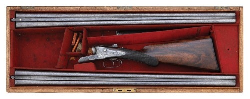 Cased W. & C. Scott & Son Crystal Indicator Premier Quality Sidelock Double Shotgun Two Barrel Set