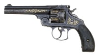 Wonderful Gustave Young Engraved & Gold Inlaid Smith & Wesson 44 Double Action Frontier Revolver Likely Displayed at the 1893 Columbian Exposition & Associated with Nevada Lawman Claude Inman - 2