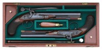 Cased Pair Of Percussion Pistols by Mortimer Of London
