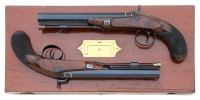 Cased Pair Of Percussion Pistols by Mortimer Of London - 2