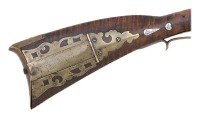 Fine Relief and Incise Carved Golden Age Flintlock Kentucky Rifle by Jacob Albright - 7