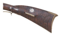 Fine Relief and Incise Carved Golden Age Flintlock Kentucky Rifle by Jacob Albright - 9