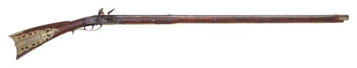 Handsome Incise Carved Flintlock Kentucky Rifle by Simon Miller Of Berks County Pennsylvania