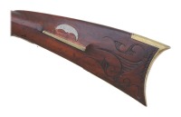 Handsome Incise Carved Flintlock Kentucky Rifle by Simon Miller Of Berks County Pennsylvania - 6