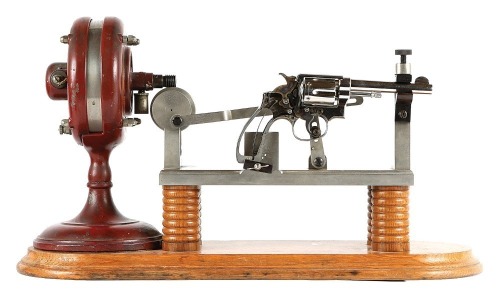 Interesting Smith & Wesson First Model 38 Hand Ejector Factory Demonstrator with Motorized Trigger Puller Machine