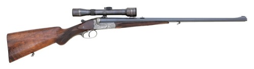 Fine German Boxlock Double Ejector Rifle by Eckerbrecht and Scherping
