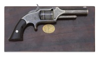 Fabulous Cased New York Engraved and Gold Inlaid Smith & Wesson No. 1 1/2 First Issue Revolver - 2