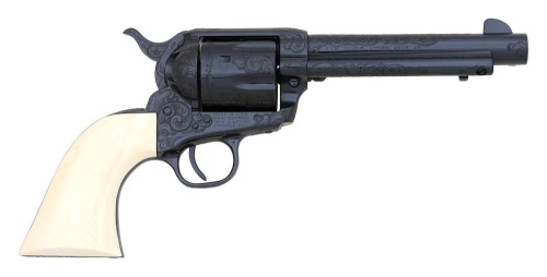Unique Alvin White Engraved and Gold Inlaid "Smith & Wesson" Single Action Army Revolver