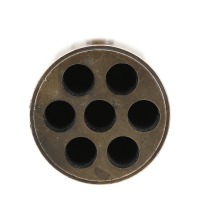 Interesting Unmarked Brass Seven-Barrel Pill Lock Hand Cannon - 3