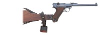 German Lp.08 Artillery Luger Pistol by DWM with Stock - 2