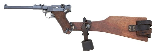 German Lp.08 Artillery Luger Pistol by DWM with Stock