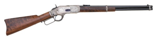 Lovely Custom Engraved Winchester Model 1873 Saddle Ring Carbine