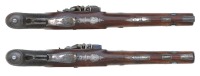 Very Fine Cased Pair Of British Silver-Mounted Flintlock Officers Pistols by Gulley - 3