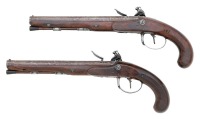 Attractive Pair Of British Flintlock Officers Pistols by Mortimer - 2