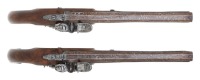 Attractive Pair Of British Flintlock Officers Pistols by Mortimer - 3