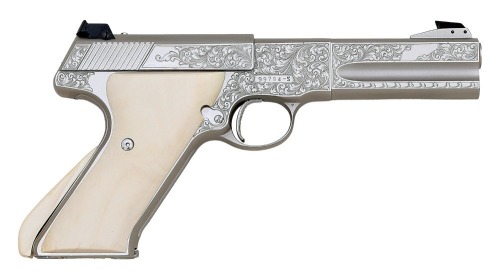 Lovely Denise Thirion-Engraved Colt Woodsman Match Target Semi-Auto Pistol