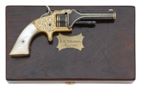 Exceptional Gustave Young Engraved Deluxe Gold Gilt & Cased Smith & Wesson No. 1 Second Issue Revolver - 2