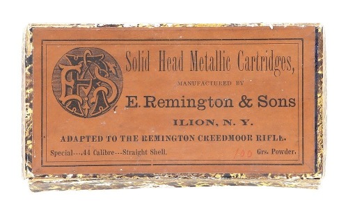 Collectible Box Of E. Remington & Sons .44-90 Straight Shell Cartridges