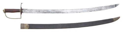 Fine Colonial American Hanger with German-Made Blade & Scabbard