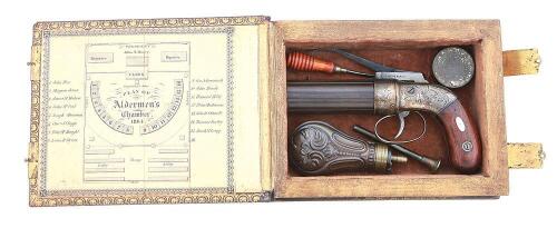 Allen & Thurber Percussion Pepperbox Pistol with Attractive Period Book Casing