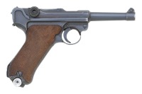 German P.08 Luger Mauser Banner Police Pistol with Matching Magazines & Holster
