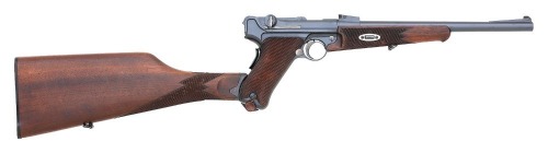 Scarce Dwm Late Production Model 1902 Luger Carbine with Matching Stock