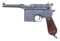 German Mauser C96 1920 Rework Red Nine Semi-Auto Pistol with Matching Stock - 2