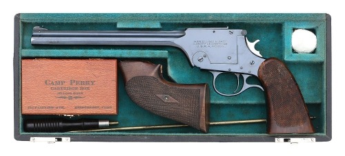 Cased Harrington & Richardson USRA Target Pistol