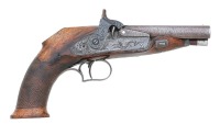 Fine London Percussion Double Barrel Coat Pistol by Mortimer - 2