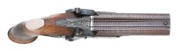 Fine London Percussion Double Barrel Coat Pistol by Mortimer - 3
