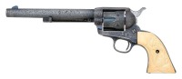 Engraved Colt Single Action Army Revolver - 2