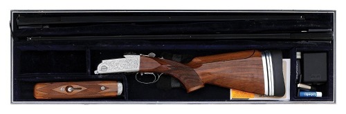 Fine Krieghoff K-80 Super Scroll Over Under / Unsingle Shotgun Two-Barrel Set