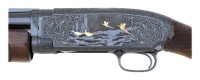 Handsome Engraved and Gold Inlaid Winchester Model 12 Slide Action Shotgun - 3