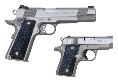 Matched Pair of Colt Government Model and Mustang Pocketlite &ldquo;Friends of NRA&rdquo; Pistols