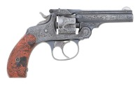 Engraved Smith & Wesson Fourth Model 32 Double Action Revolver