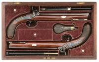 Fine Cased Pair of Percussion Pistols