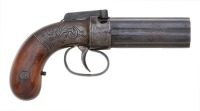 Allen & Thurber Bar Hammer Percussion Pepperbox Pistol Identified To Major W.W.H. Davis