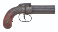 Allen & Thurber Bar Hammer Percussion Pepperbox Pistol Identified To Major W.W.H. Davis