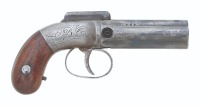 Allen & Wheelock Bar Hammer Percussion Pepperbox Pistol