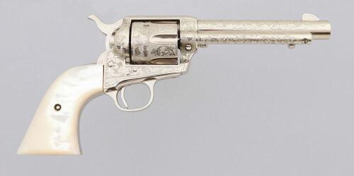 Engraved Colt Second Generation Single Action Army Revolver