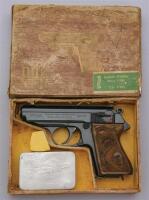 Rare Special Order Pre-War Walther PPK Semi-Auto Pistol with Factory Box and Stainless Steel Barrel