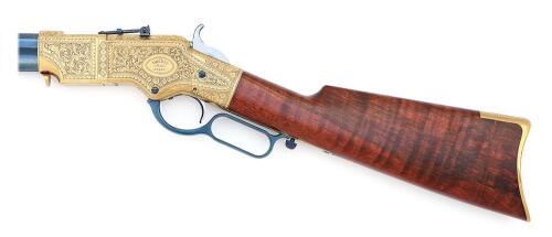 Custom Engraved Uberti Model 1860 Lever Action Rifle