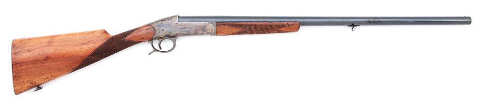 First Rifled Barrle Interesting French Single Barrel Rifled Shotgun by Marini Armes