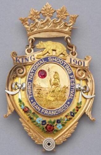 Rare 1901 National Bundes Schuetzenfest King Medal