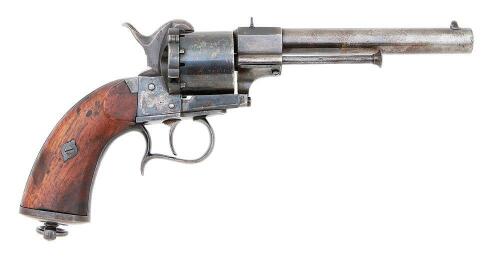 Belgian Model 1854-Style Single Action Pinfire Revolver
