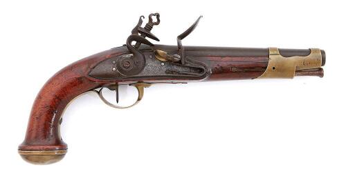 French Flintlock Officer's Pistol by Maubeuge